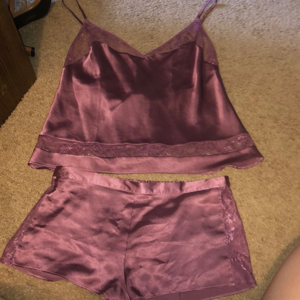 XS Mauve cropped tank and short Victoria’s Secret set